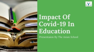 Impact Of Covid-19 In Education