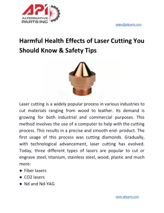 Harmful Health Effects of Laser Cutting You Should Know & Safety Tips