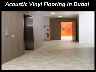 Acoustic Vinyl Flooring Dubai