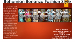 Bohemian Bonanza Fashion Style