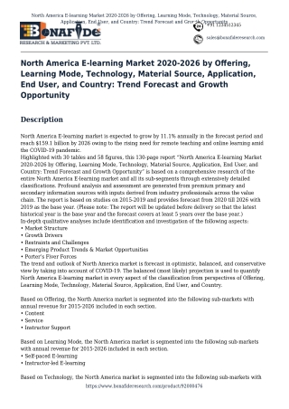 North America E-learning Market 2020-2026