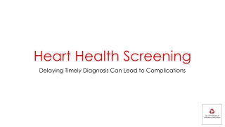 Heart Screening Package 2020