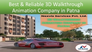 Best & Reliable 3D Walkthrough Animation Company In Patna