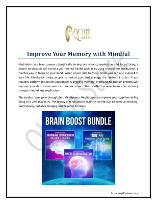 Improve Your Memory with Mindful