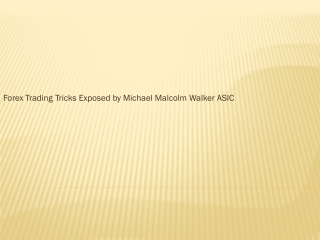 Michael Malcolm Walker ASIC