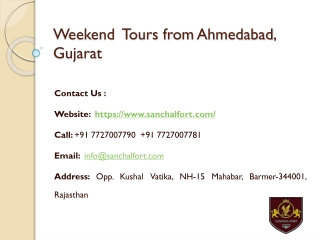 Weekend  Tour Destinations in Rajasthan