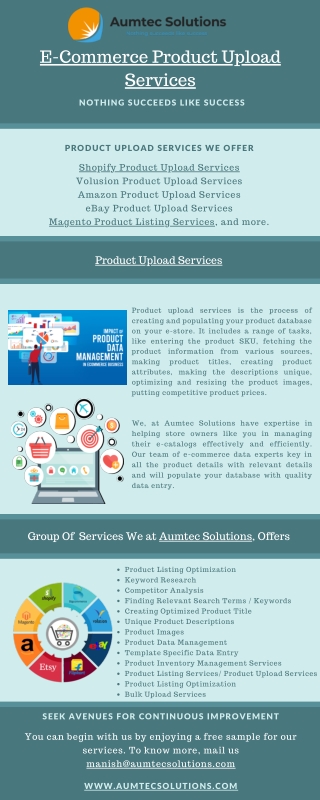 Why to Choose E-Commerce Product Upload Services?