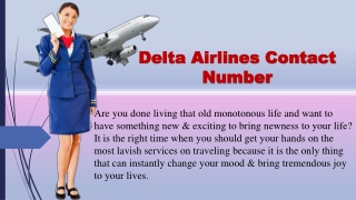 Delta Airlines Contact Number