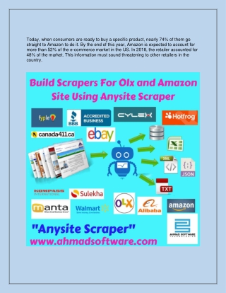 Build scrapers for Olx and Amazon site using Anysite Scraper