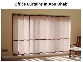 Office Curtains in Abu Dhabi