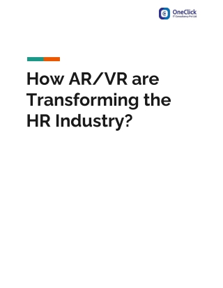 How AR/VR are Transforming the HR Industry?