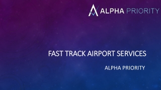 Airport VIP Concierge | Airport Fast Track | Ground Transportation