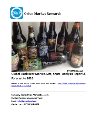 Global Black Beer Market Size, Industry Trends, Share and Forecast 2020-2026