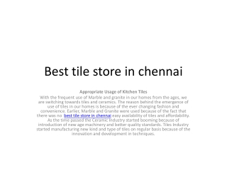 Best tile store in chennai