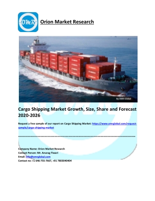 Cargo Shipping Market Research and Forecast 2020-2026