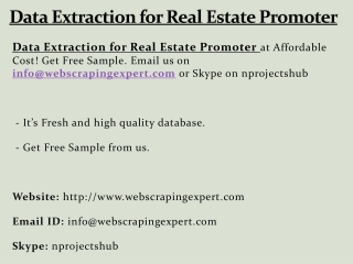 Data Extraction for Real Estate Promoter