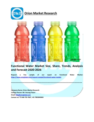 Functional Water Market Growth, Size, Share and Forecast 2020-2026