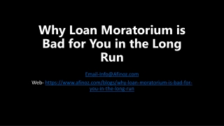 Here's Why Loan Moratorium is Bad for You in the Long Run ?