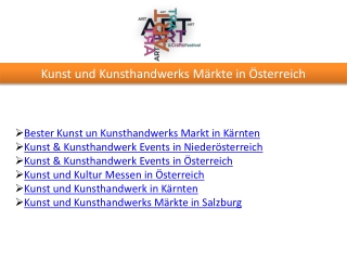 Bester Kunst un Kunsthandwerks Markt in Kärnten