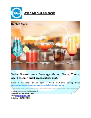 Global Non-Alcoholic Beverage Market Growth, Size, Share, Industry Report and Forecast to 2026