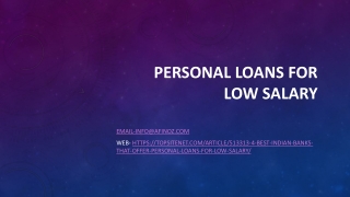 4 best Indian banks that offer personal loans for low salary