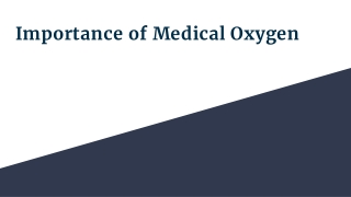 Importance of Medical Oxygen