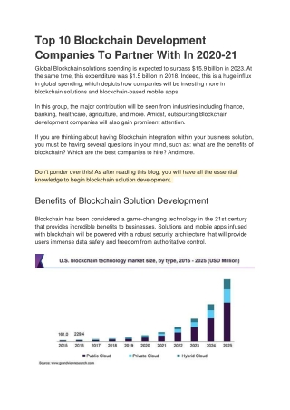 Top 10 blockchain development companies | Blockchain Technology Companies