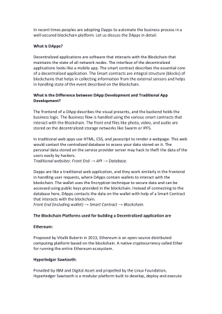 How Decentralized Apps Work?