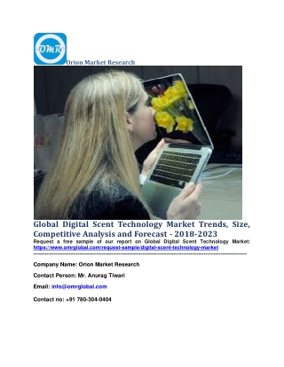 Global Digital Scent Technology Market Trends, Size, Competitive Analysis and Forecast - 2018-2023