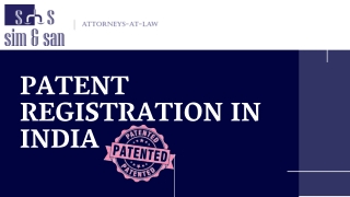 Patent filing & registration Firm Delhi | Arbitration Law Firms India |Sim & San