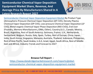 Semiconductor Chemical Vapor Deposition Equipment Market Share, Revenue, And Average Price By Manufacturers Shared In A