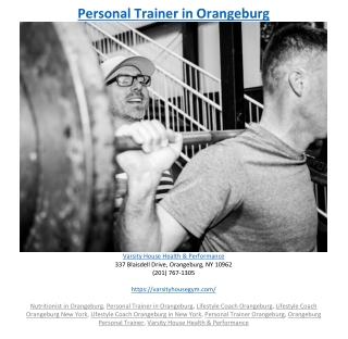 Personal Trainer in Orangeburg