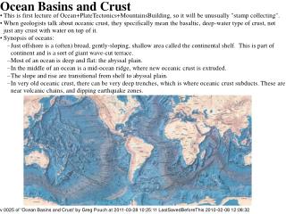 Ocean Basins and Crust