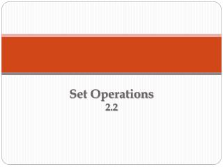 Set Operations 2.2