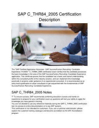 C_THR84_2005-PDF Questions and Answers