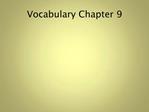 Vocabulary Chapter 9