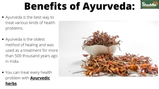 Benefits of Ayurveda