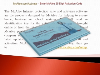 McAfee.com/Activate - Download, Install &amp; Activate McAfee Retail Card