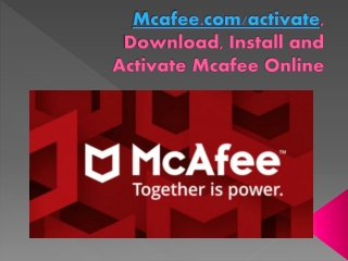 www.McAfee.com/Activate - Enter your code - Activate McAfee