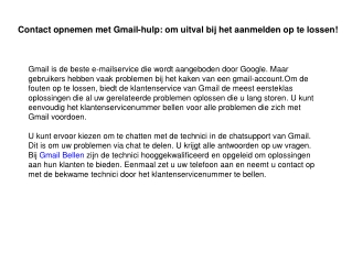 Contact Gmail nederland