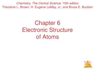 Chapter 6 Electronic Structure of Atoms