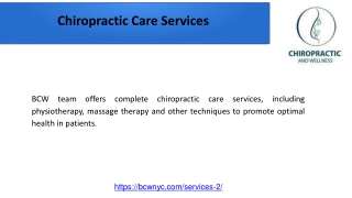 Chiropractic Care Services