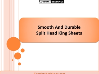 Smooth And Durable Split Head King Sheets