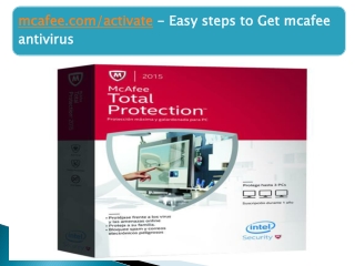 mcafee.com/activate - Easy steps to Get mcafee antivirus