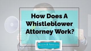 How Does A Whistleblower Attorney Work?