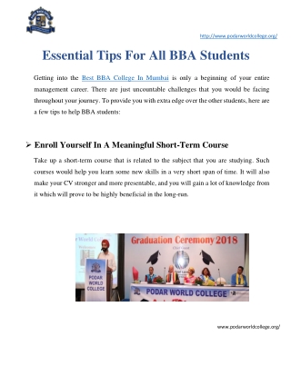 Essential Tips For All BBA Students