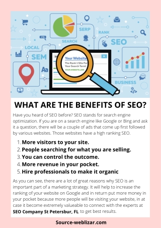 WHAT ARE THE BENEFITS OF SEO?