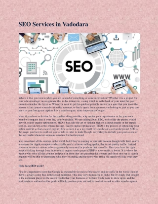 Seo Services In Vadodara