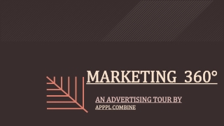 Marketing A 360 Degree Approach | Apppl Combine | Ad agency