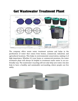 Get Wastewater Treatment Plant